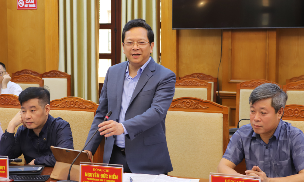 Đoàn công tác Ban Kinh tế Trung ương làm việc tại tỉnh Bắc Giang